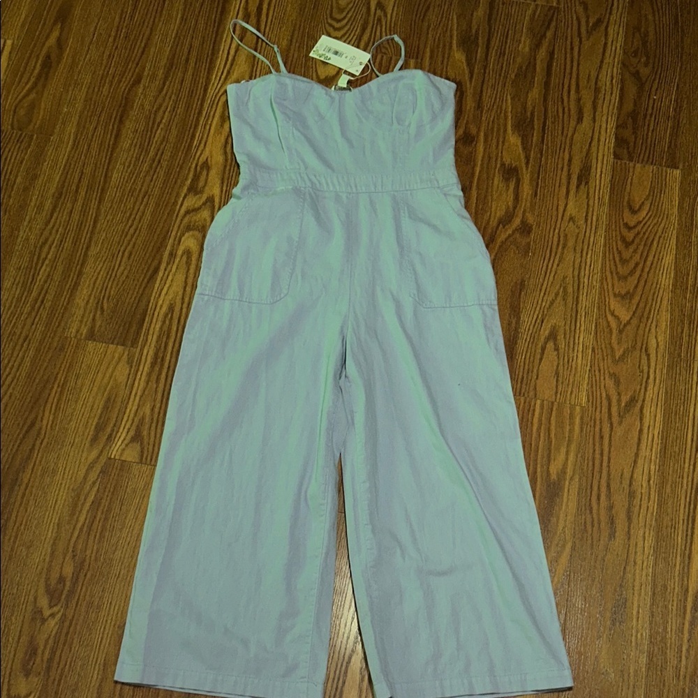 NWT Chelsea and Violet Adjustable Strap  Wide Leg Ankle Length Jumper  Women 10‎